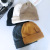 Autumn and winter knitted hat pure color new knitted melon skin hat knitted warm knit double layer wool hat spot