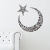 Star moon living room background the Muslim can remove a generation of carved wall stickers custom wholesale