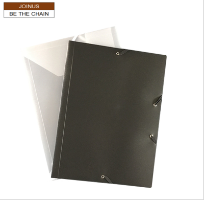 stationery35C PP file folder with rubber black and white  AF-1714 document  bags