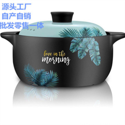 Manufacturers direct sale luye casserole soup pot high temperature resistant gas stone pot porridge pot ribs pot steam pot with wheat meal stone