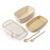 Environmentally friendly straw plastic lunch box double layer 800 ml bento box lock leakproof microwave student lunch box