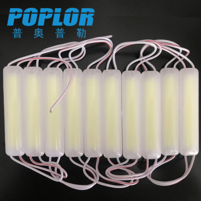 LED injection molding module COB with opal lens blister word luminescent word light source 12 v drop glue waterproof 7516 size