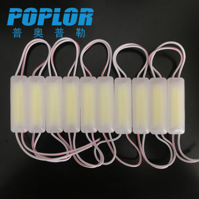 LED injection molding module COB with opal lens blister word luminescent word light source 12 v drop glue waterproof 5015 size