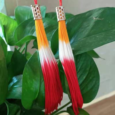 New rayon gradual tassel tassel big China knot accessories dyed tassels