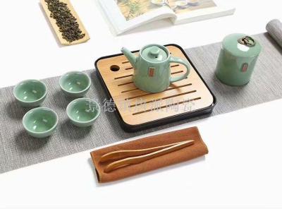 Tea set tea cup teapot brother kiln travel tea set porcelain cover bowl jingdezhen porcelain kung fu tea set
