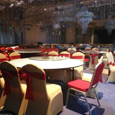 Hangzhou banquet center aluminum alloy dining chair five-star hotel wedding banquet chair dining table and chair