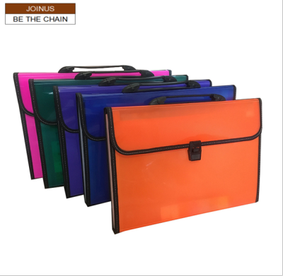 stationeryA4 portable expanding file with handle with piping  AF-1727 document bags