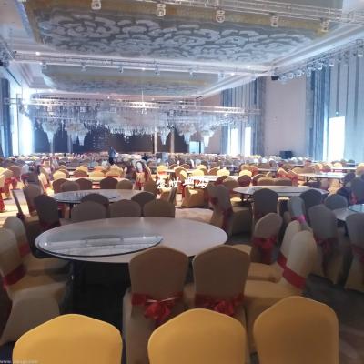 Jiujiang star hotel banquet furniture customized banquet center aluminum alloy dining tables and chairs