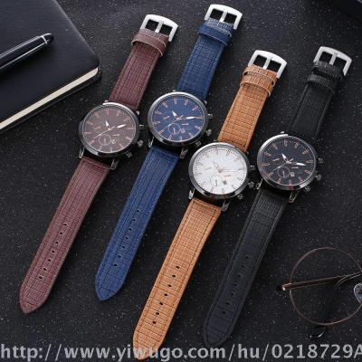 New simple business watch with calendar belt for men