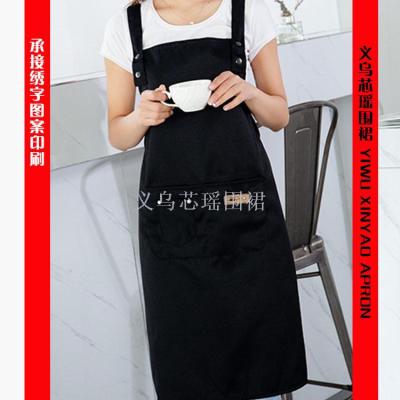 Workwear Apron Work New Nordic Simple Thickened plus-Sized Large Waterproof Custom Logo Printing Advertising Work Clothes