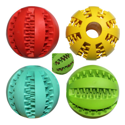 Rubber ball wholesale and retail manufacturers, natural Rubber resistant to bite molars jientao toys