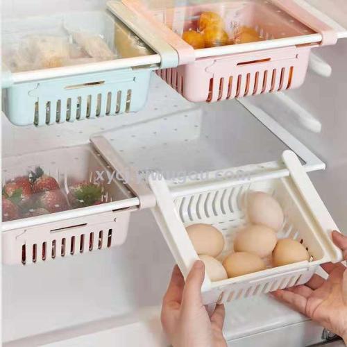 Retractable Refrigerator Partition Storage Rack Kitchen Multi-Purpose Fresh-Keeping Rack 