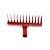 2.0 thick red 12-tooth twisted tooth harrow garden rake multi-tooth harrow
