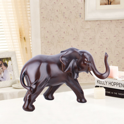 Resin Crafts High-End Boutique European Couple Elephant Domestic Ornaments Creative Business Gifts