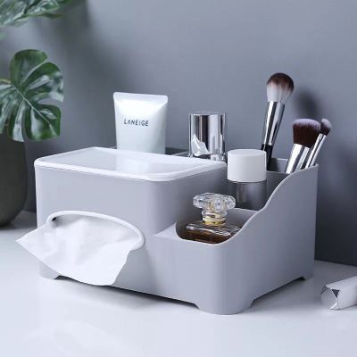 Nordic multi-function paper towel box remote control family creative living room receive box simple paper box desktop plastic box