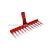 2.0 thick red 12-tooth twisted tooth harrow garden rake multi-tooth harrow