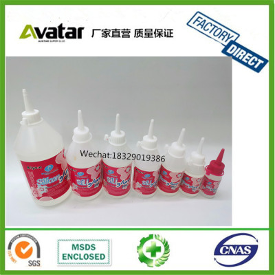Fast delivery factory price alcohol glue diy glue sili glue with 30ML 50ML 60ML 100ML 200ml 250ml 500ml 