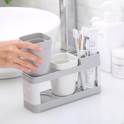 Manufacturer direct shot bath cup toothbrush holder set creative family picking home toothbrush holder mouthwash cup holder teeth holder