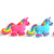 Unicorn PVC Soft Plastic Refrigerator Stickers Pony Whiteboard Stickers Plastic Drop Soft Magnetic Stickers Children's Toy Party Gifts