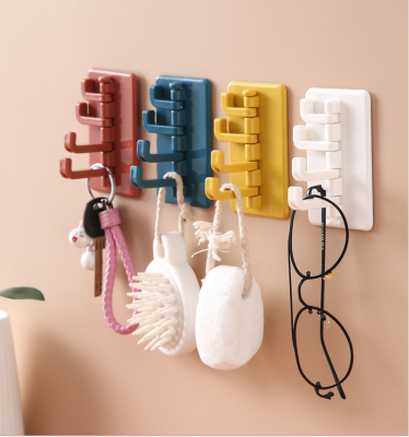 Organ hook kitchen wall hang nail-free door after hanging clothes hook creative bathroom wall no trace stick hook