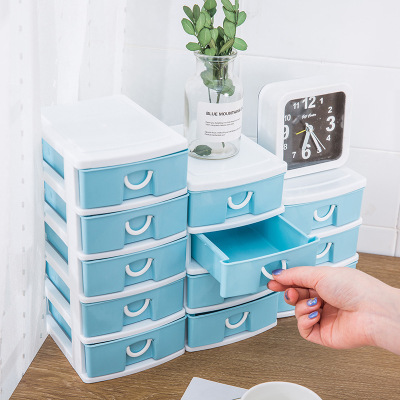 Japanese color plastic drawer dustproof stationery drawer
