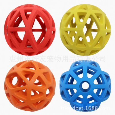 Manufacturers direct sale rubber ball grinding teeth cleaning ball pet grinding toys soft rubber dog toys