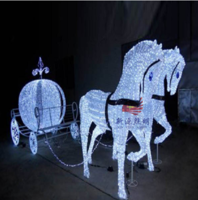 LED Horse-Drawn Tram Christmas Light Festivals Large Landscape Lamp Animal Modeling Lamp Christmas Product Decorative Lamp