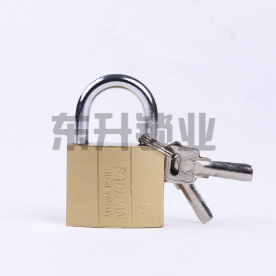 Imitation Copper Padlock Atom Padlock Crescent Key Anti-Theft Padlock Dormitory Wardrobe Sub Padlock