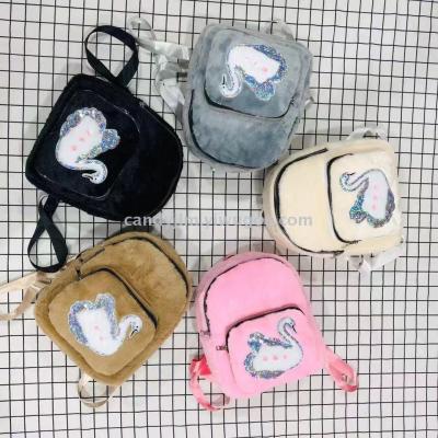 Cartoon backpack girl cute maomao backpack with flash travel backpack for children