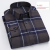 Autumn Leisure New Plaid Shirt Men's Cotton Cardigan Oxford Long Sleeve Fashion Urban Lapel Close-up