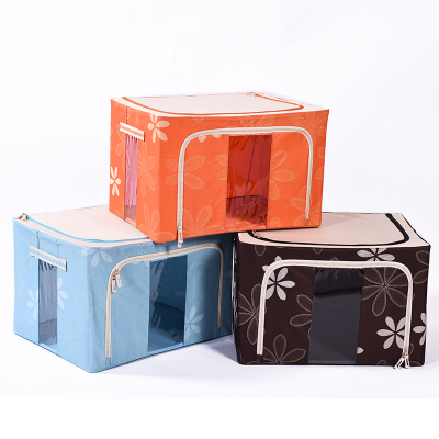Creative Steel Frame Oxford Cloth Storage Box Waterproof Folding Portable Multi-Specification Storage Box Storage Box