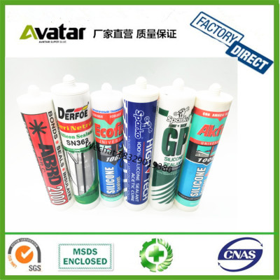 Red, orange, yellow, green, green, blue, purple, grey, pink, black, white, brown color silicone sealant glass silicone