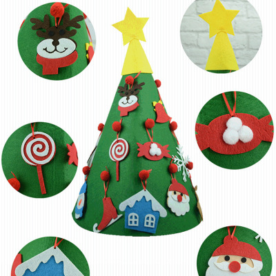 Christmas Tree 3D Felt Christmas Tree DIY Children's Handmade Christmas Activity Christmas Tree Non-Woven Christmas Tree