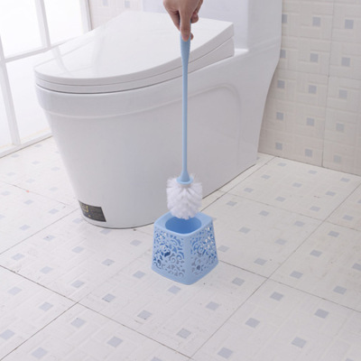 Wholesale toilet brush hollow with base toilet brush cover plastic long handle toilet brush clean brush