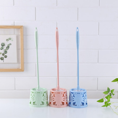 Wholesale toilet brush hollow out toilet brush set plastic long handle toilet brush cleaning brush