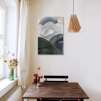 Sitting room modern contracted black  hanging picture dining room background wall painting custom oil painting