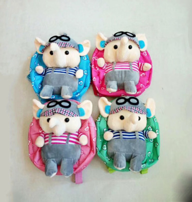 Eyeglasses bear kindergarten children canvas schoolbag boy girl snack backpack cartoon cute backpack