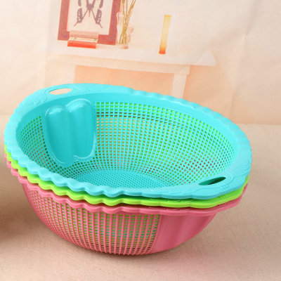 Round hollow wash basket vegetable tap set fruit wash pot wash basket