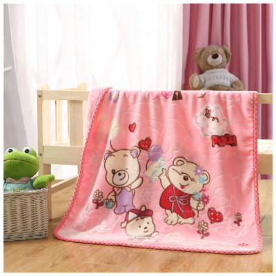 Cartoon Baby Hug Blanket Blanket Children Small Blanket Baby and Infant Cloud Blanket Winter Thickened Double-Layer Wholesale