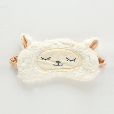 Cross border express it in little sheep plush eye mask the sheep shade sleep eye mask soft sleep shade breathable eye mask