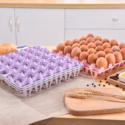 Kitchen products eco-friendly plastic egg tray 20 square egg storage box can be stacked plastic long-distance transport egg box