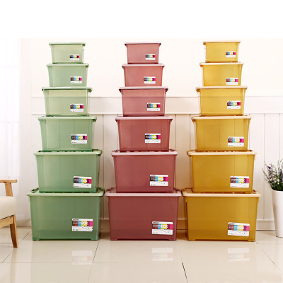 Manufacturer direct selling storage box fashion home jelly lid storage box thick easy stack