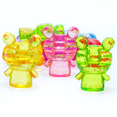 Children's Amusement Park Fondant Machine Cartoon Fuwa Acrylic Transparent Colored Beads DIY Toy Beads Spot Supply