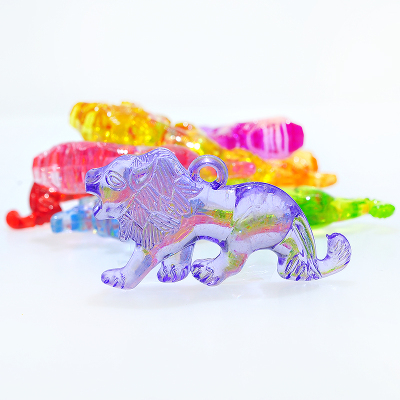 Acrylic Simulation Animal Lion Amusement Park Crane Machines DIY Imitation Crystal Colorful Beads Crystal Mud Toy Scattered Beads Supply