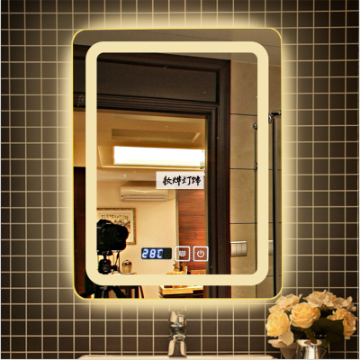 Modern Bathroom Mirror with Lights Anti-Fog, Dimmable, Backlit + Front Lit, Lighted Bathroom Vanity Mirror for Wall