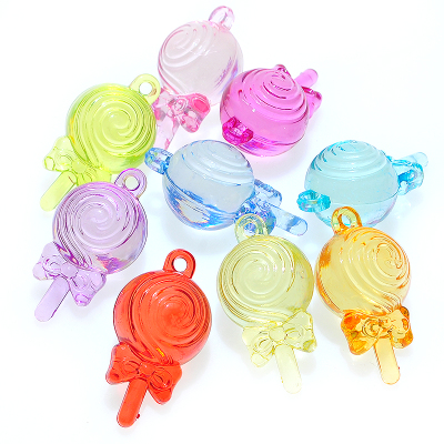 Factory in Stock Supply Children Amusement Park Crane Machines Acrylic Crystal Beads Lollipop DIY Colorful Beads Accessories