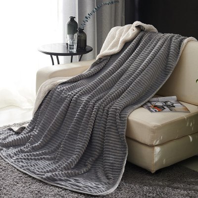 6-Year Blanket Factory Customized High Quality Thickened Noble FL Song Velvet Blanket Double Plain Color Berber Fleece Blanket