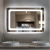 Modern Bathroom Mirror with Lights Anti-Fog, Dimmable, Backlit + Front Lit, Lighted Bathroom Vanity Mirror for Wall