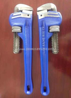 Heavy-duty pipe wrench with eyebrows