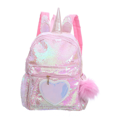 2019 New Cross-Border Sequined Unicorn Backpack Girly and Fashion Backpack Cartoon Cute School Bag Travel Backpack